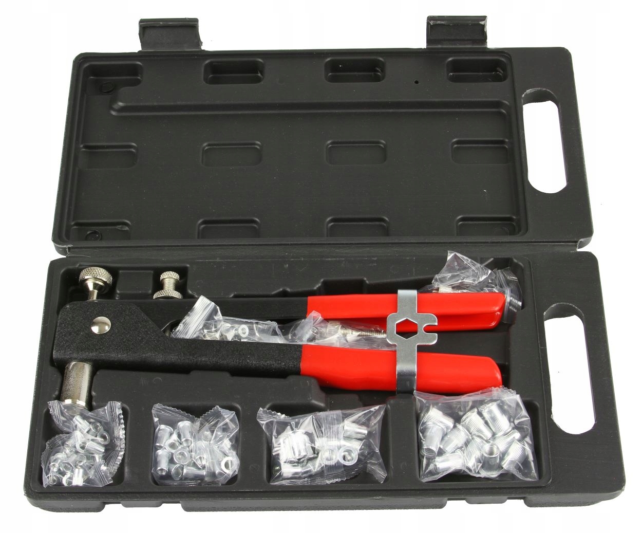 MAR-POL ZESTAW NITOWNICA DO NITONAKRĘTEK RĘCZNA M3-M8 + NITY WALIZKA M49568