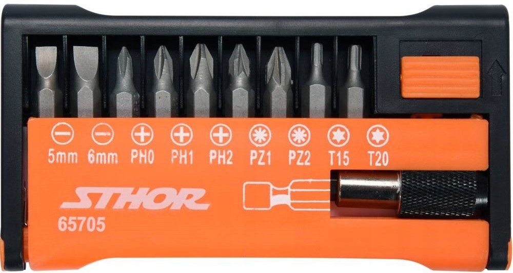 STHOR KOMPLET ZESTAW KOŃCÓWEK ŚRUBOKRĘTOWYCH 10 SZTUK 65705