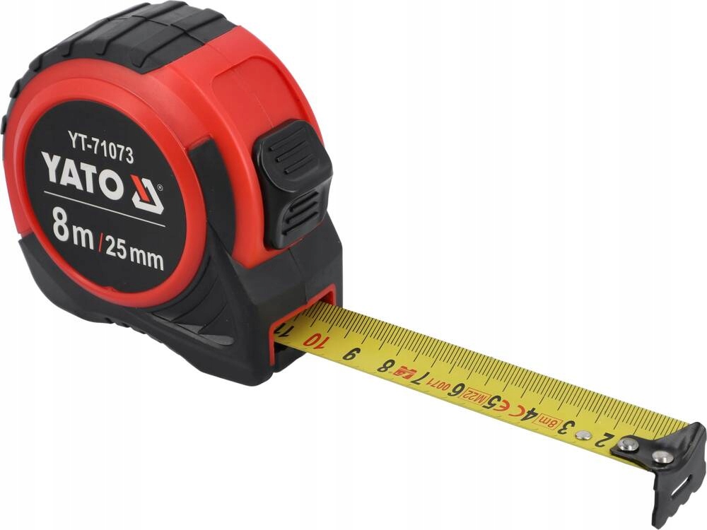 YATO UNIWERSALNA MIARA ZWIJANA MIARKA 8m x 25mm METRÓWKA Z BLOKADĄ YT-71073