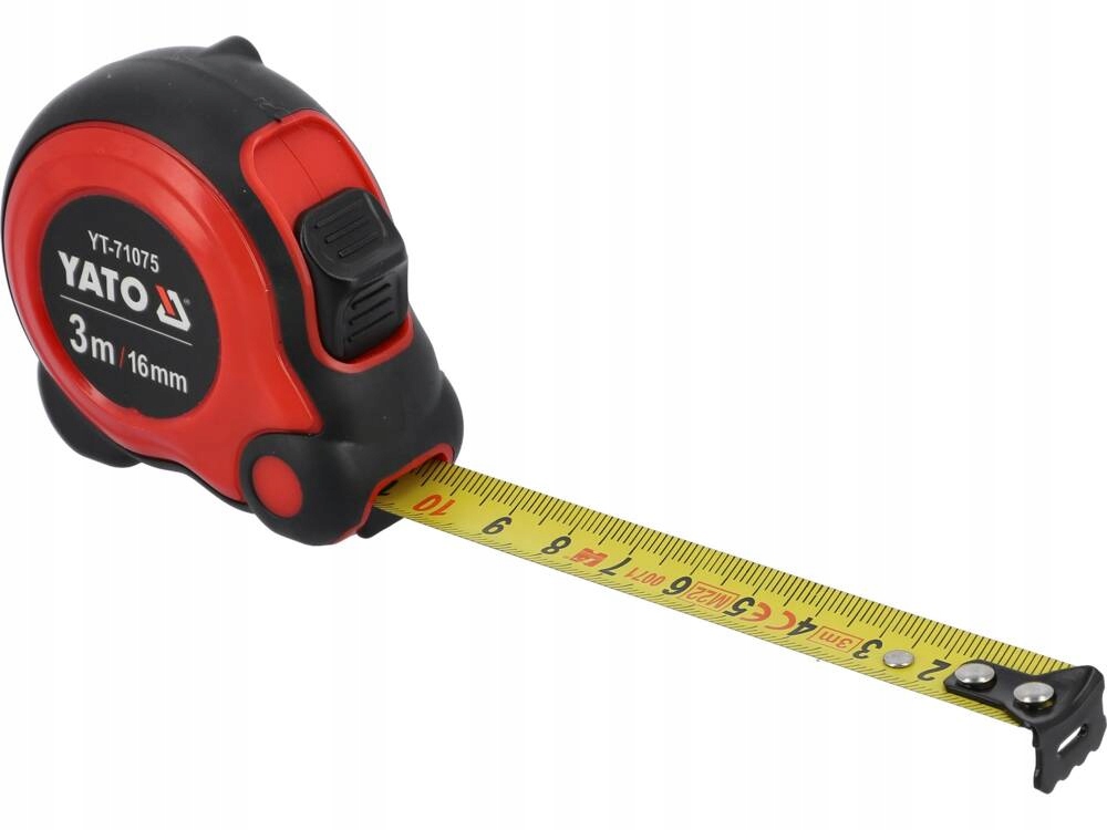 YATO MIARA ZWIJANA MIARKA DO POMIARÓW 3mx15mm METRÓWKA DWIE BLOKADY YT71075
