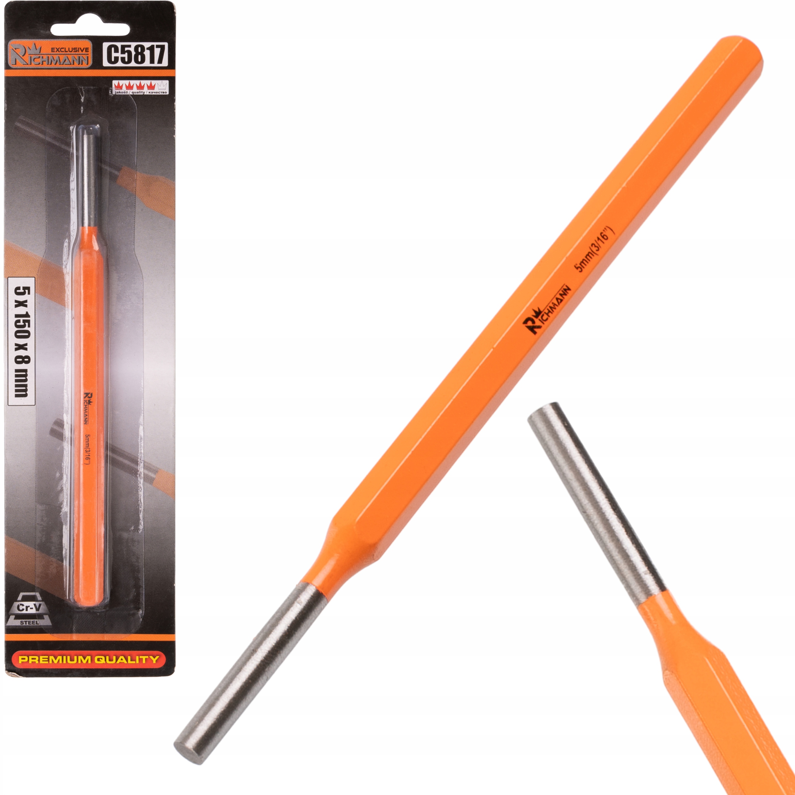 C5817 WYBIJAK ŚLUSARSKI O WYMIARACH 5 X 150 X 8 MM