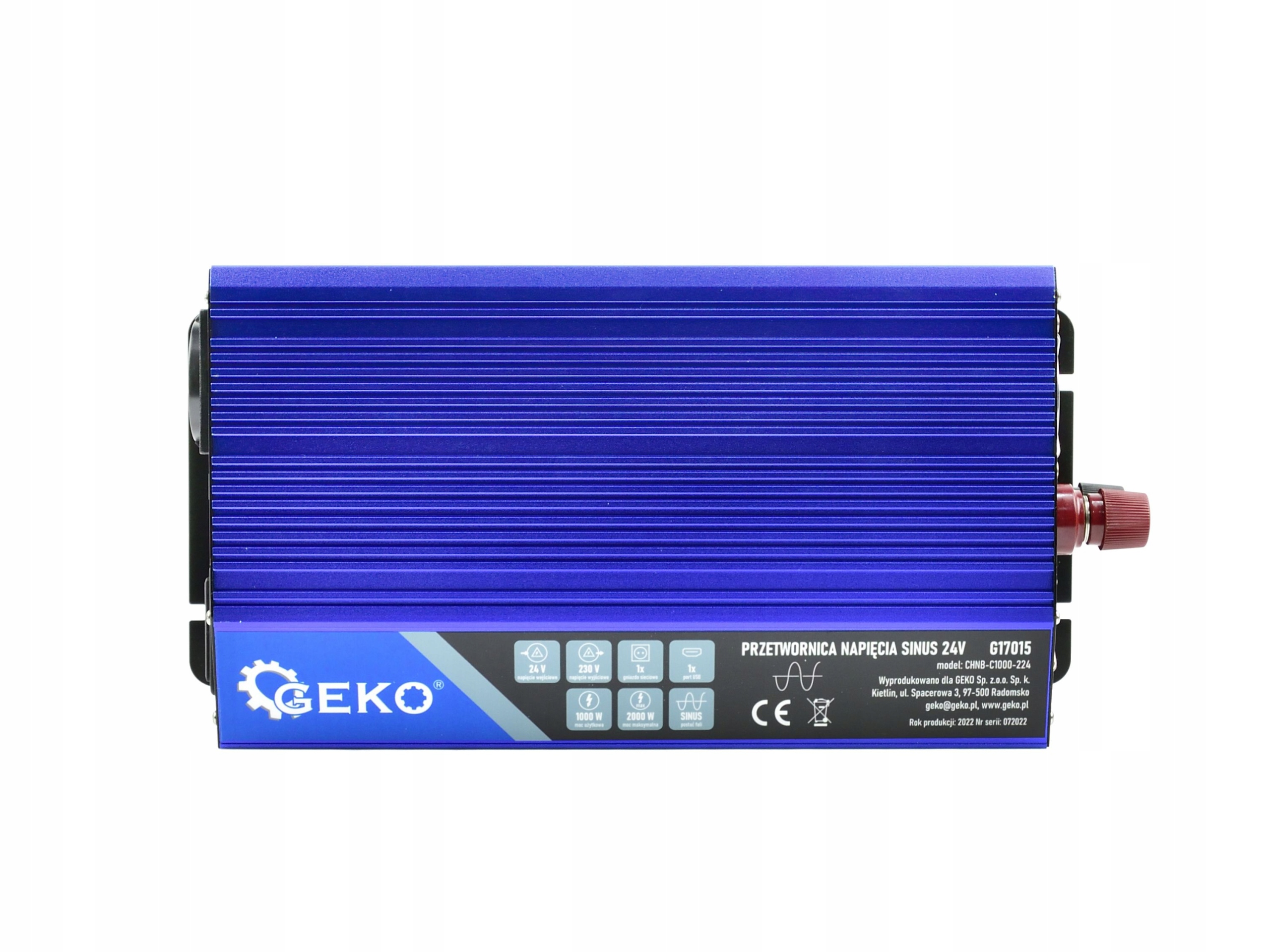 PRZETWORNICA NAPIĘCIA 24V / 230V 1000/2000W SINUS