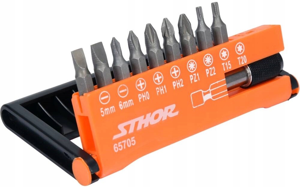 STHOR KOMPLET ZESTAW KOŃCÓWEK ŚRUBOKRĘTOWYCH 10 SZTUK 65705