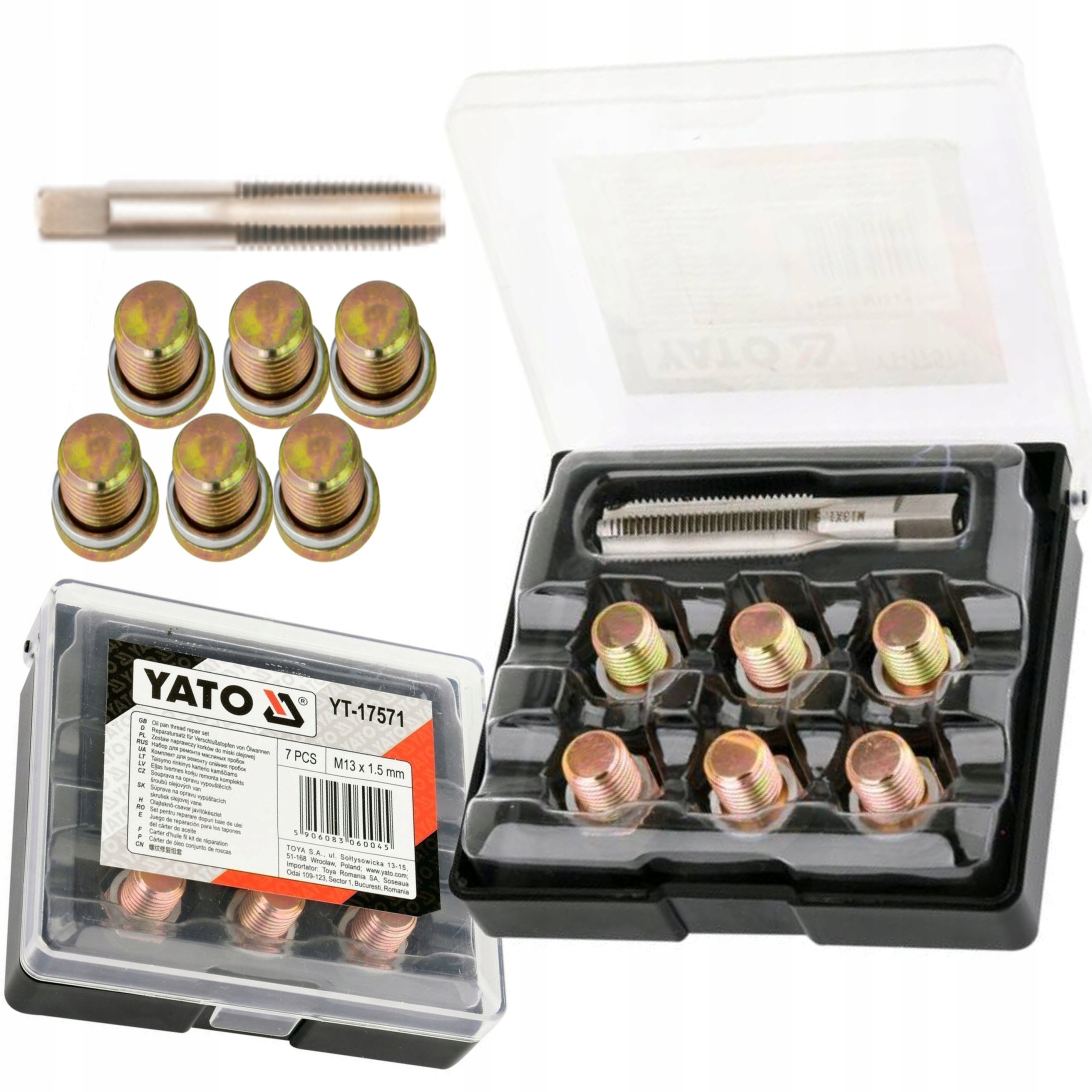 YATO ZESTAW NAPRAWY GWINTÓW KORKÓW OLEJOWYCH13x1.5