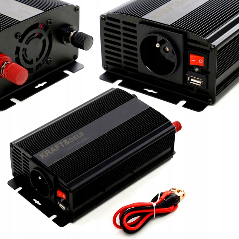 K&D PRZETWORNICA SAMOCHODOWA 12V NA GNIAZDO USB KABLE DO AKUMULATORA KD1250