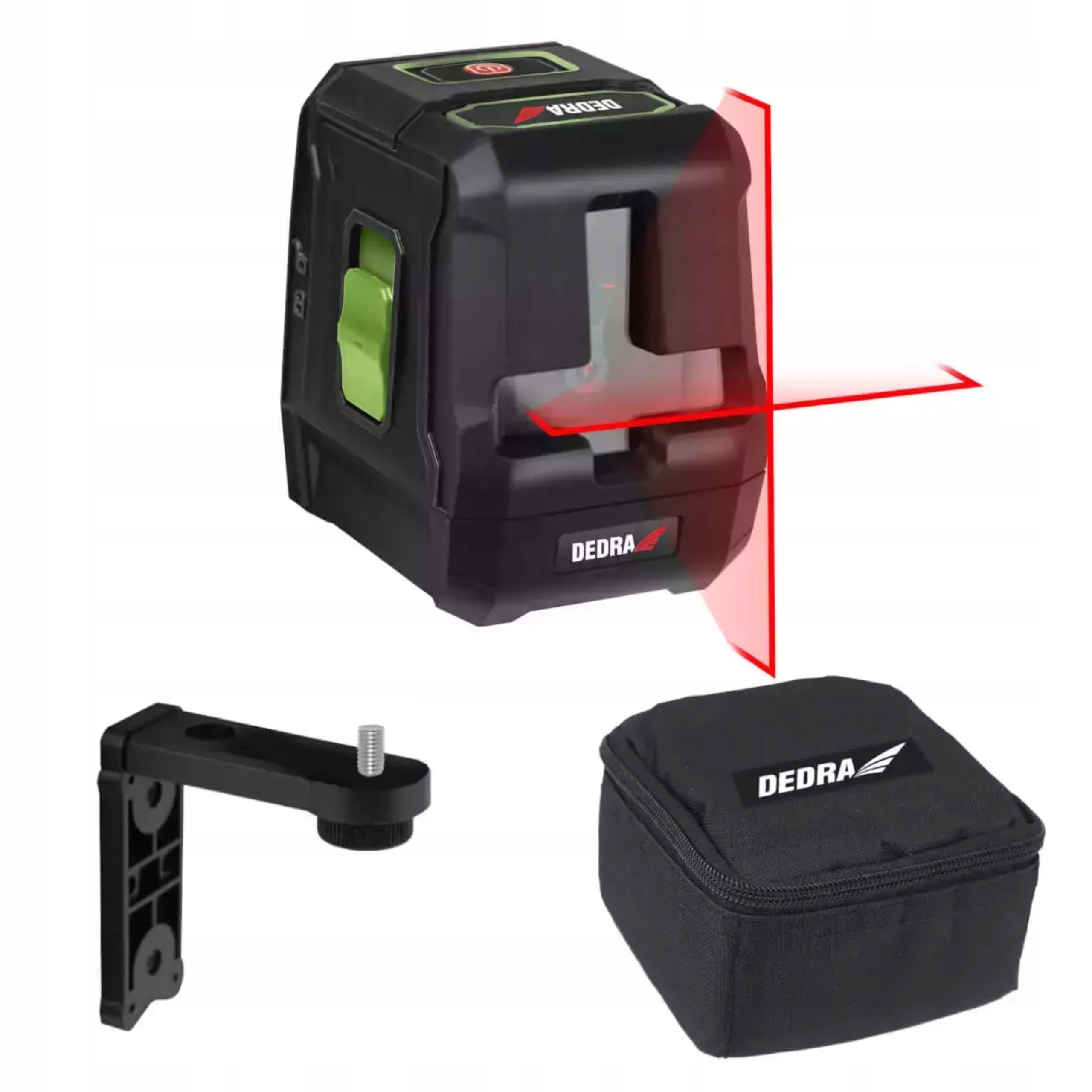 DEDRA LASER KRZYŻOWY POZIOMICA 20M +ETUI +UCHWYT