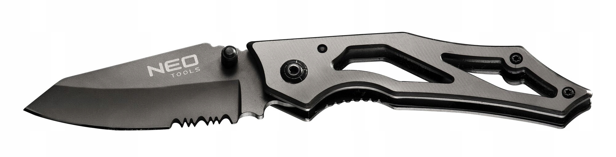 NEO TOOLS 63-025 NÓŻ SKŁADANY 16,7cm Z BLOKADĄ TYTANOWA OBUDOWA +ETUI