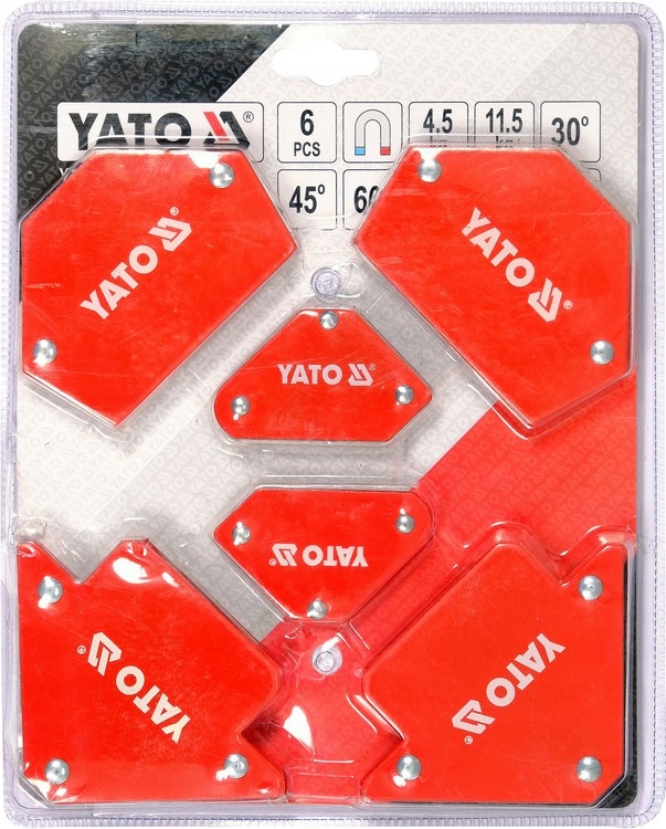 YATO ZESTAW KĄTOWNIKI SPAWALNICZE MAGNETYCZNE ZESTAW 6 SZTUK YT-08679