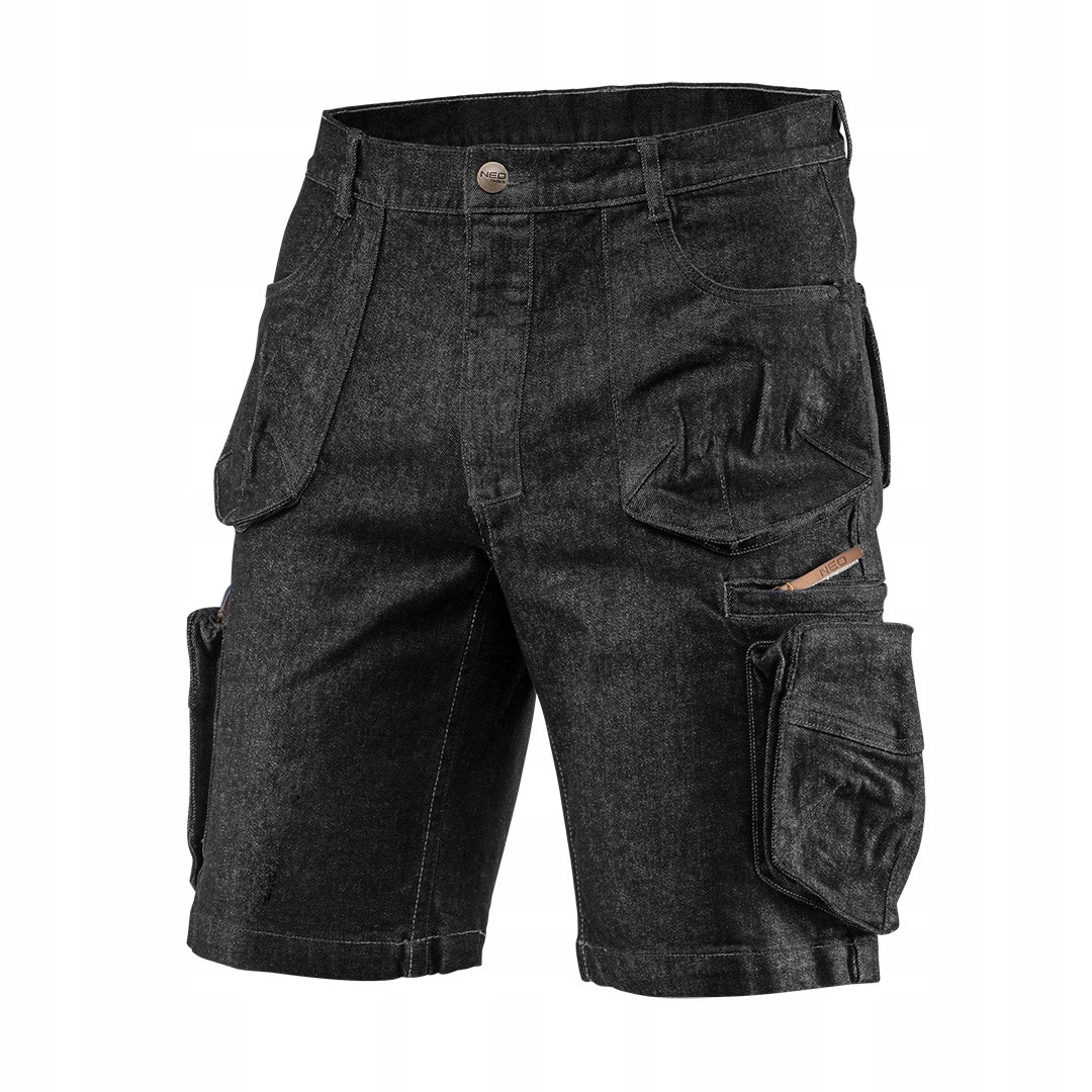 NEO KRÓTKIE SPODENKI ROBOCZE JEANS DENIM CZARNE JEANSOWE 81-273 ROZMIAR XS
