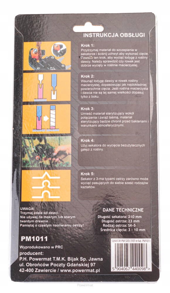 SEKATOR SZCZEPIENIA ROŚLIN KRZEWÓW DRZEW SZCZEPIEŃ