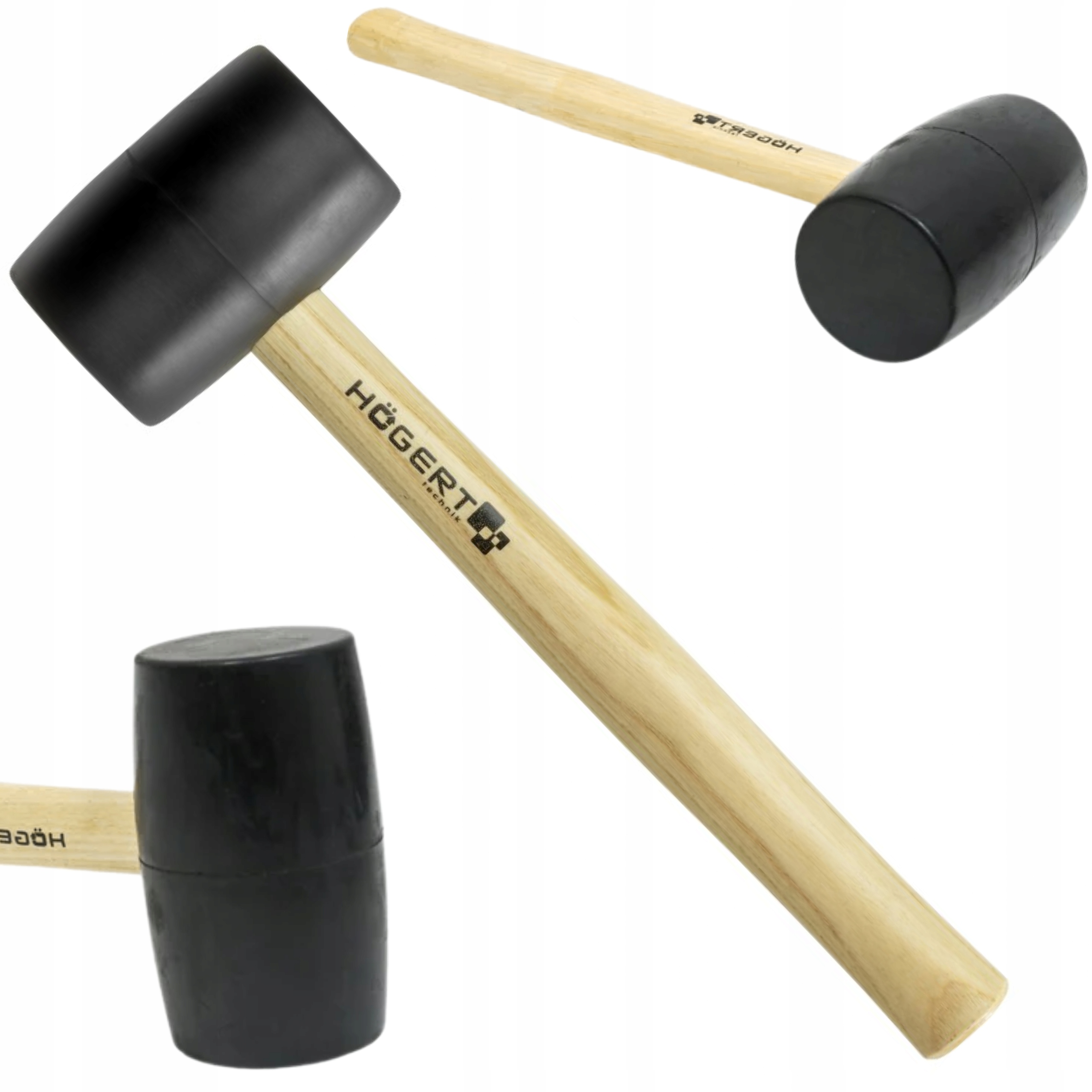 HOGERT MŁOTEK GUMOWY CZARNY DO PRAC KAMIENIARSKICH BRUKARSKICH 900G HT3B046