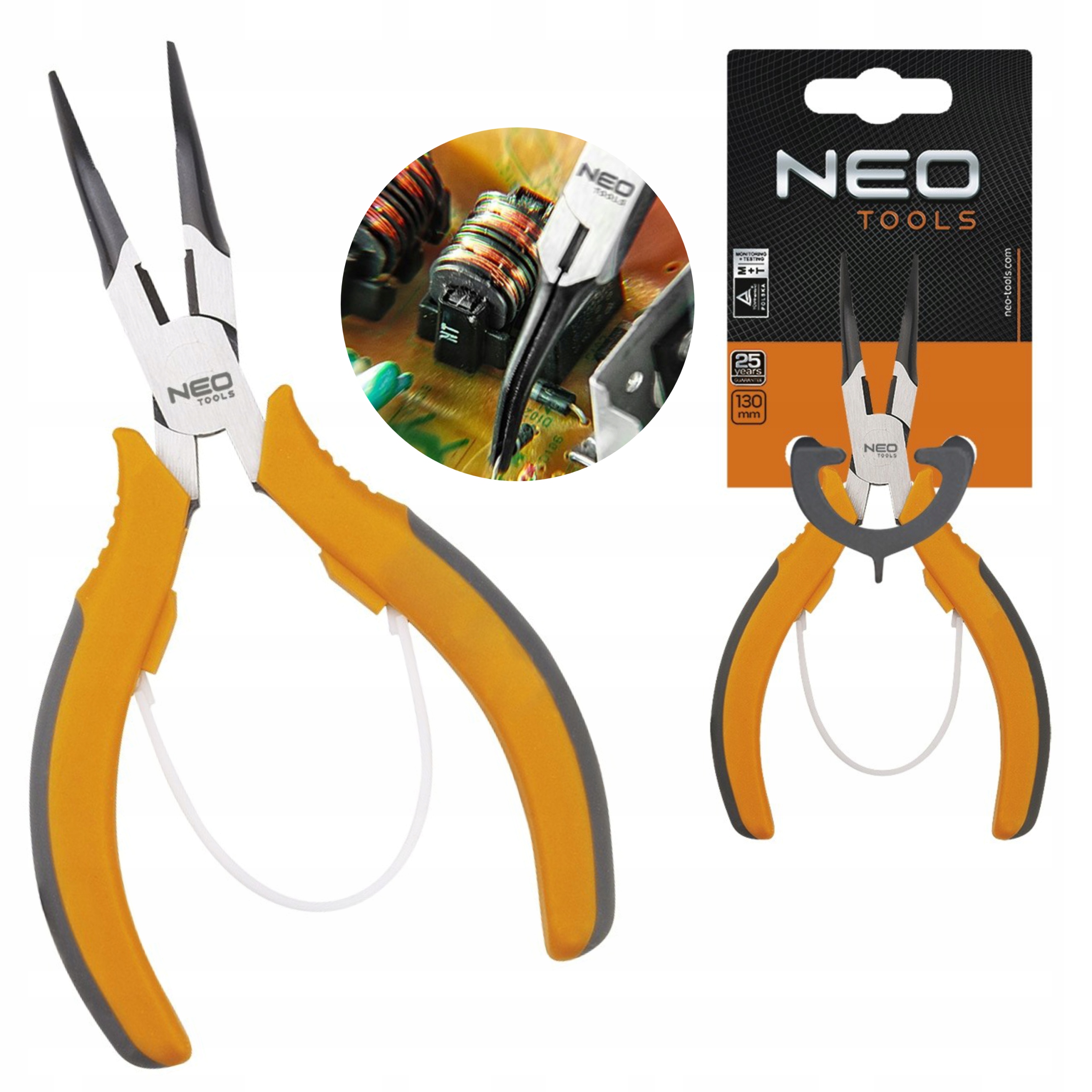 NEO SZCZYPCE PRECYZYJNE WYDŁUŻONE BOCZNE TNĄCE WYGIĘTE 140MM STALOWE 01-103