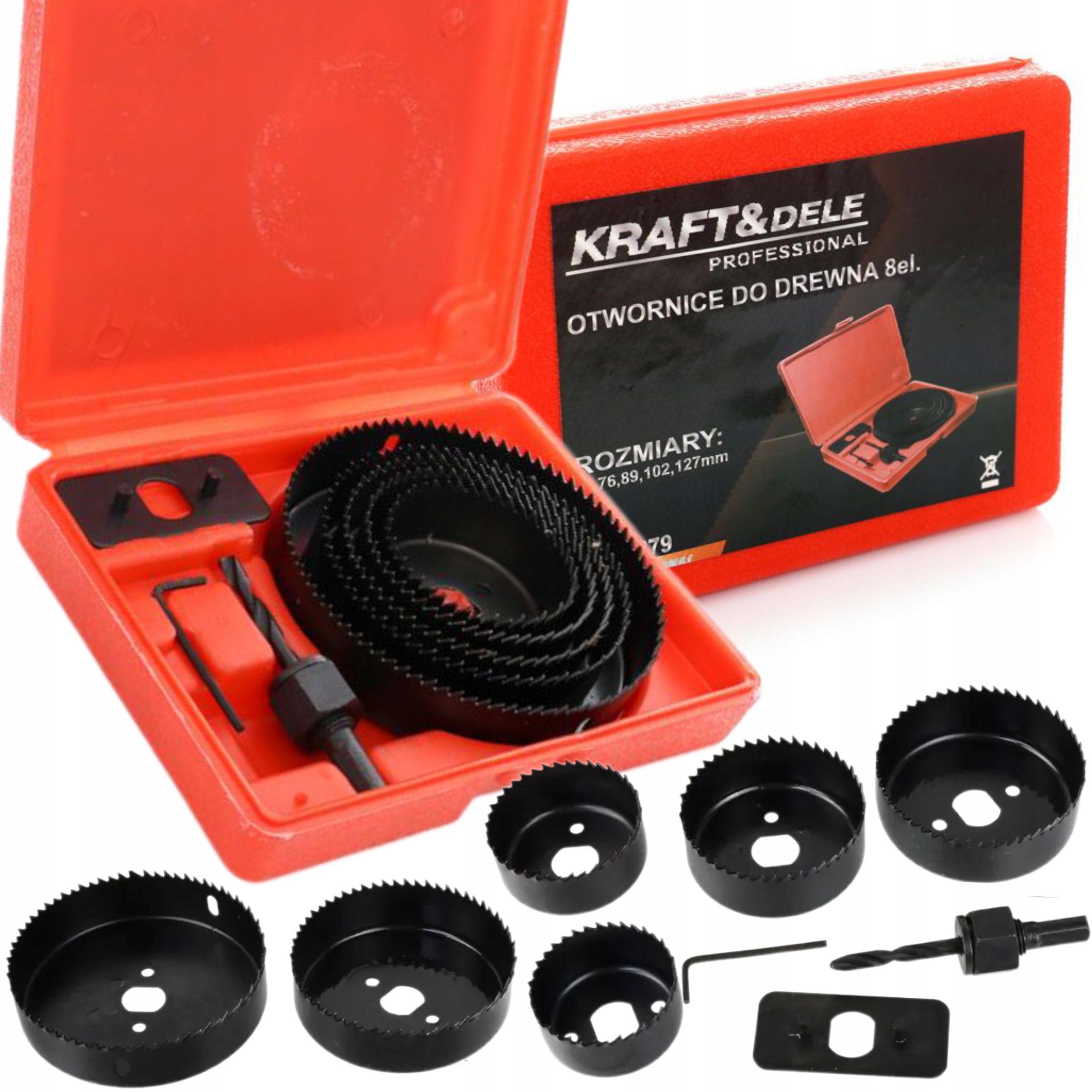 KRAFT&DELE OTWORNICE DO DREWNA 8 EL. WALIZKA KD10279