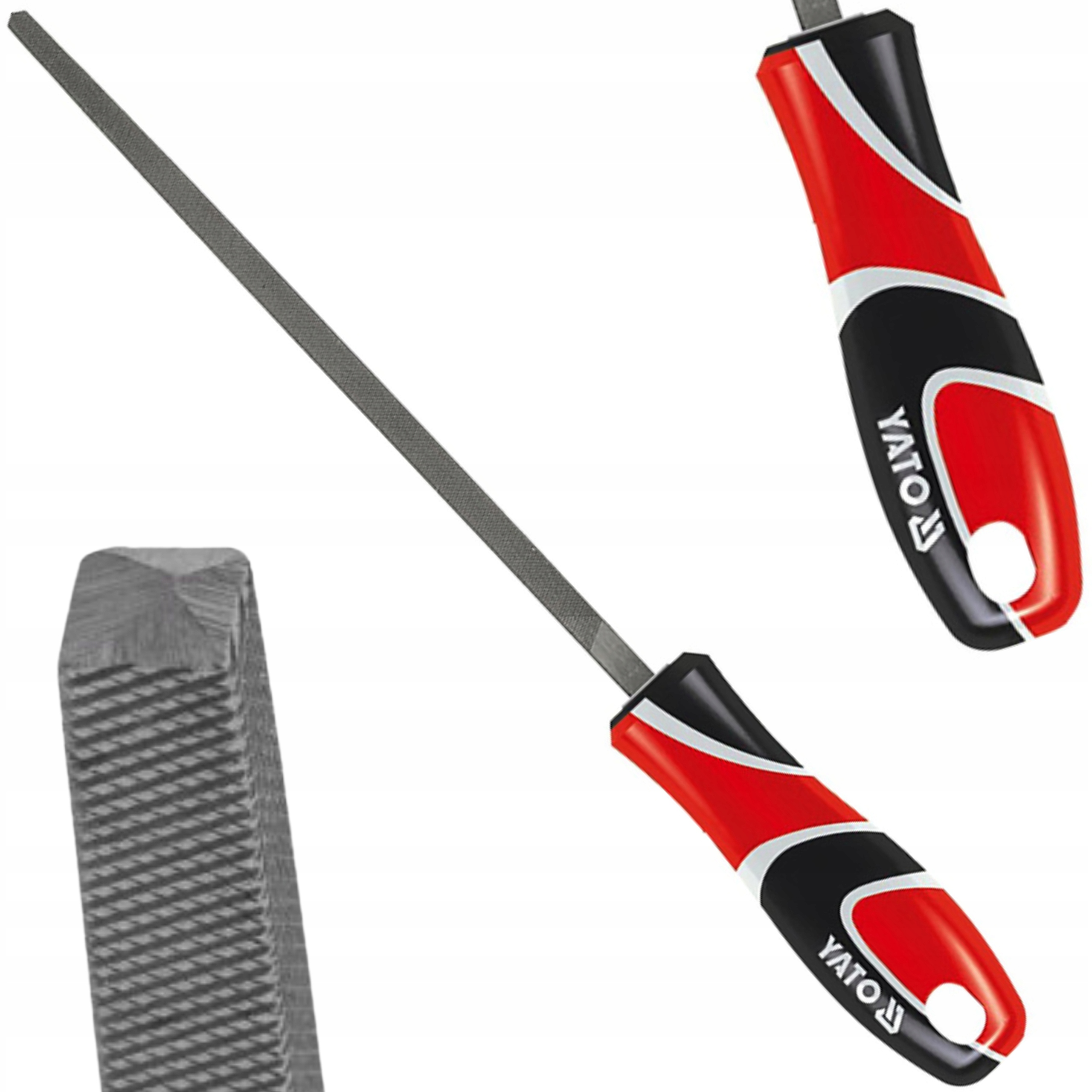 PILNIK DO METALU STALOWY T12 KWADRATOWY 300MM PÓŁGŁADZIK RĘKOJEŚĆ YT-6191