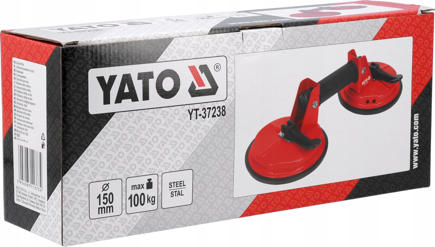 YATO UCHWYT DO SZYB 2 X O150mm 100kg PRZYSSAWKA UCHWYTY RUCHOME YT-37238
