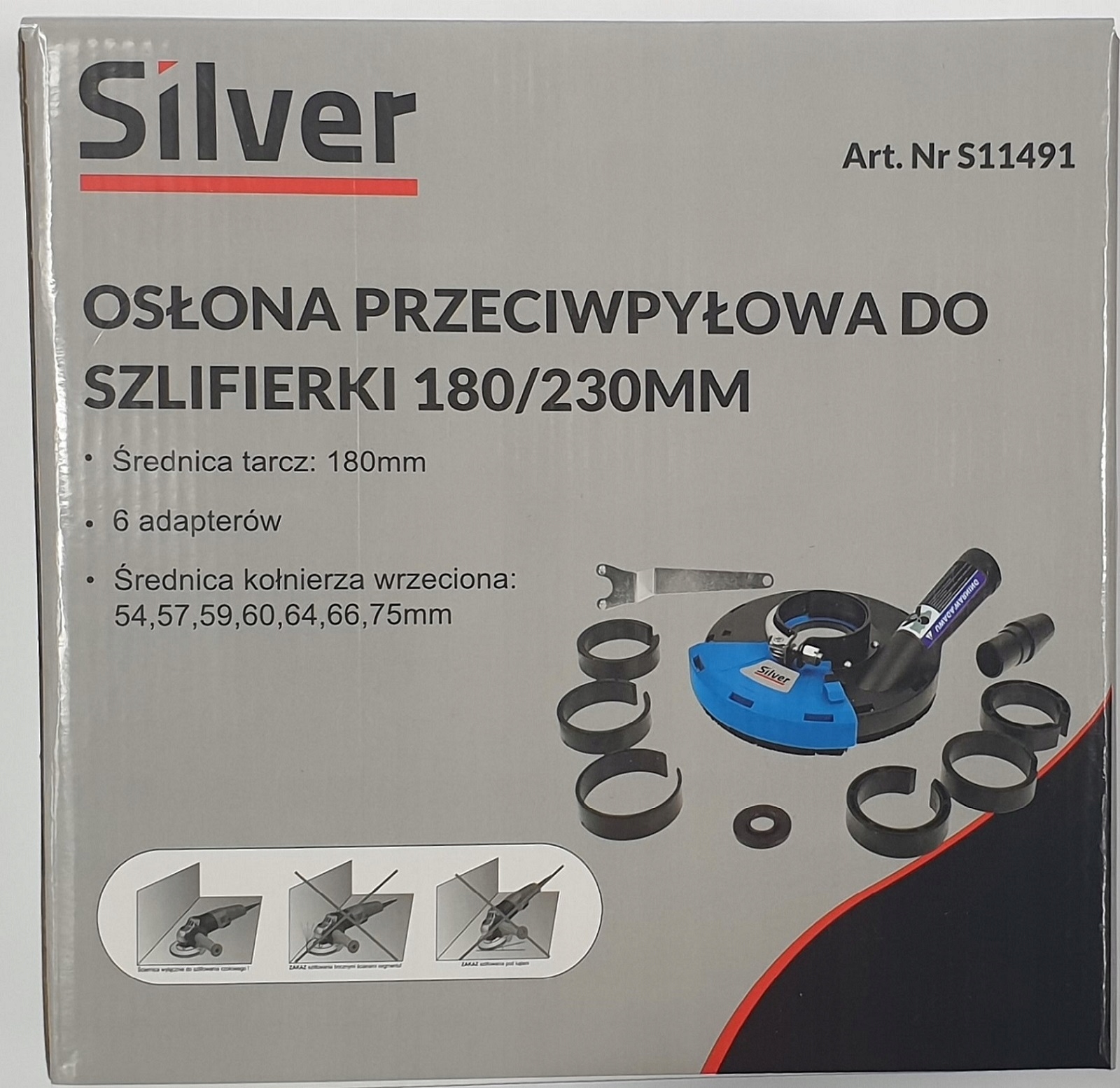 OSŁONA PRZECIWPYŁOWA SZLIFIERKI 180-230mm POCHŁANIACZ PYŁU ODSYSACZ ODCIĄG