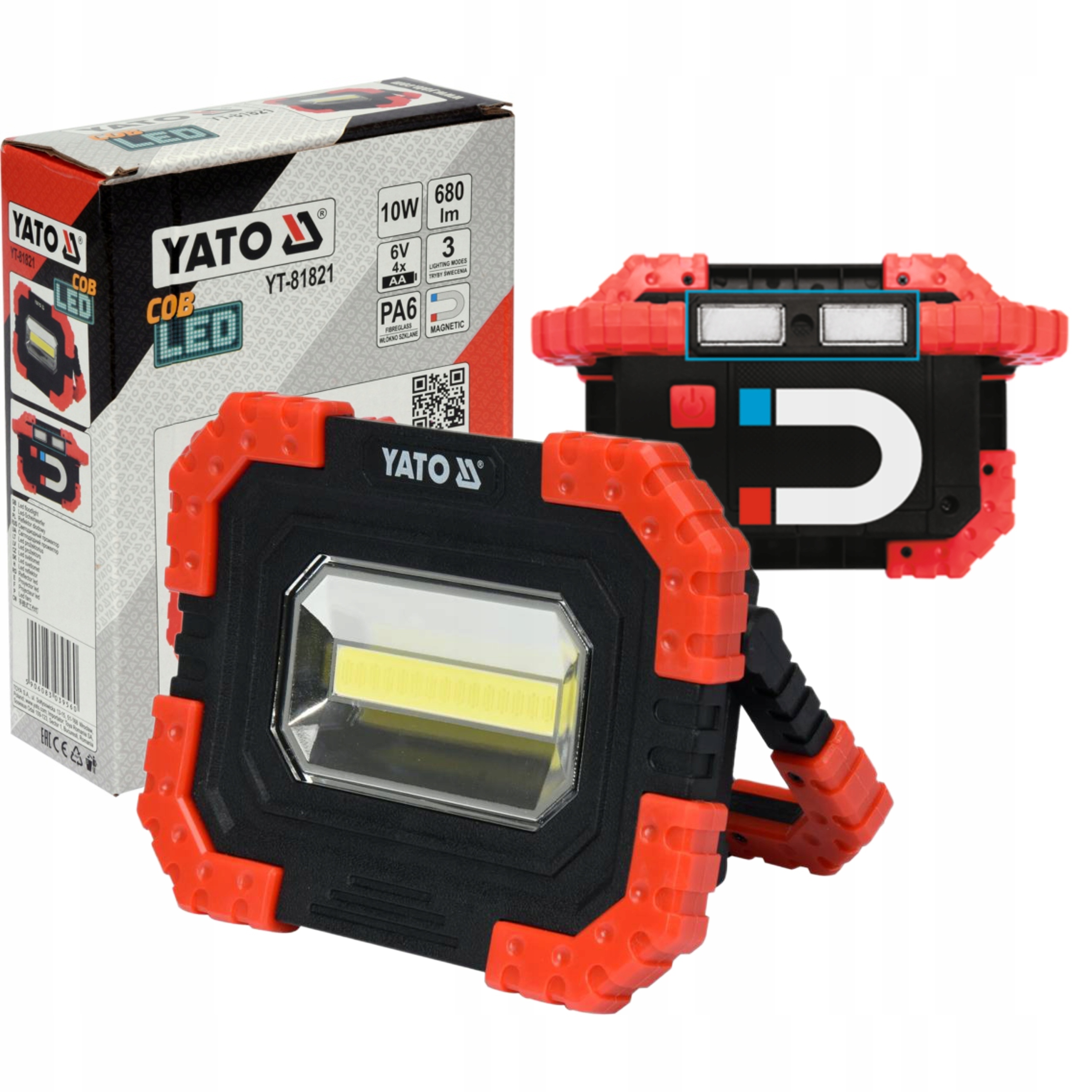 YATO REFLEKTOR DIODOWY 10W LED BATERIE PRZENOŚNY