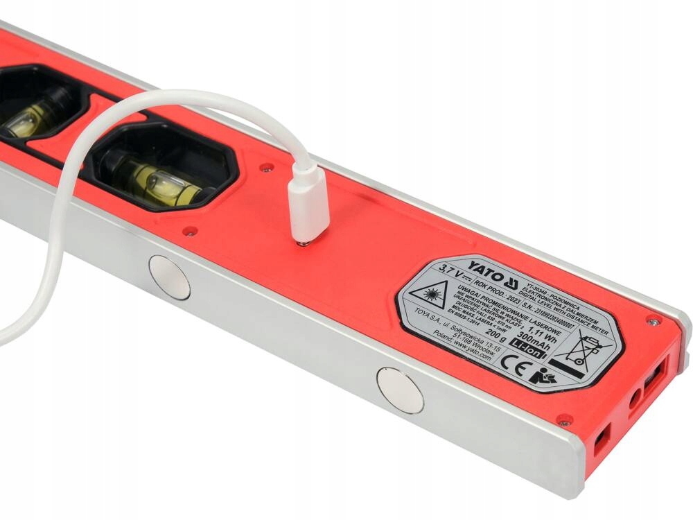 YATO POZIOMNICA POZIOMICA ELEKTRONICZNA 230mm TORPEDO DALMIERZ LASEROWY USB