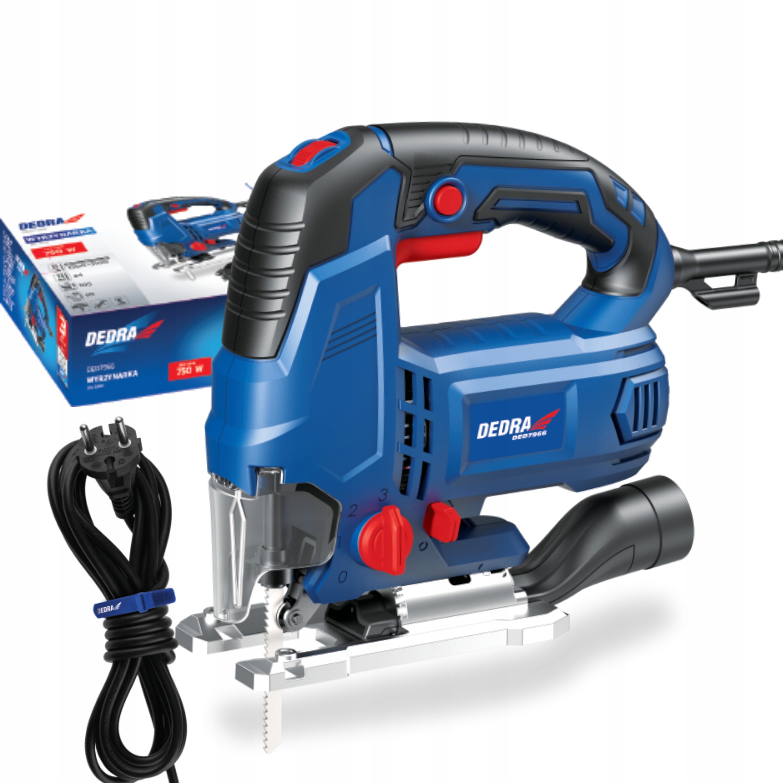 DEDRA WYRZYNARKA ELEKTRYCZNA OŚWIETLENIE LED 750 W CIĘCIE POD KĄTEM DED7966