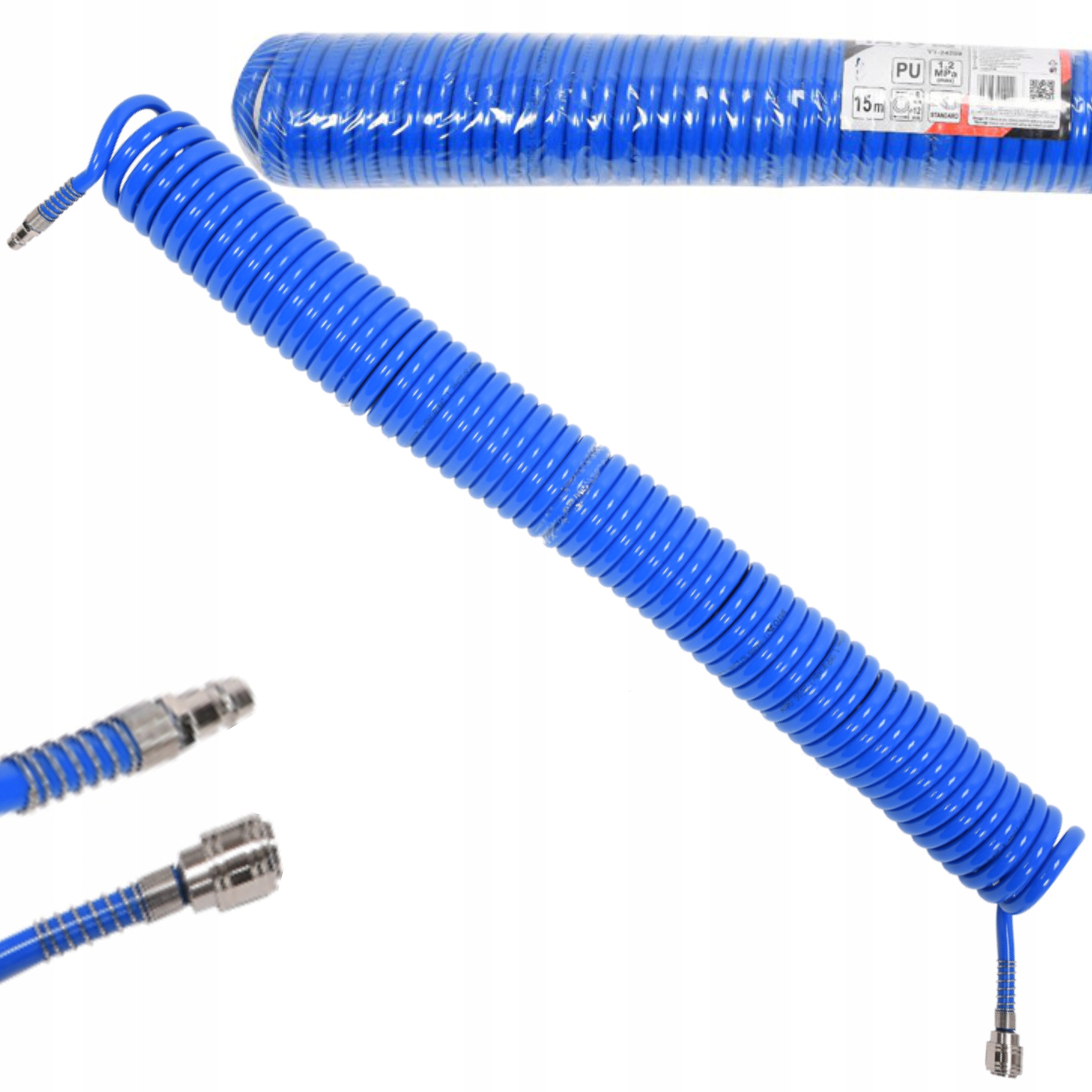 YATO WĄŻ PNEUMATYCZNY SPIRALNY 8MM X 12MM X 15M