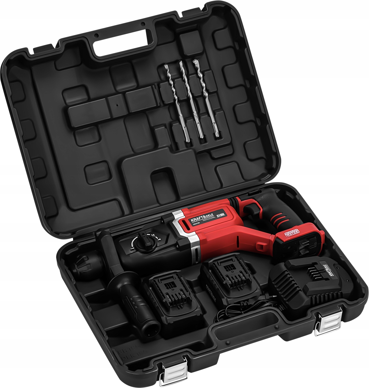 MŁOT UDAROWY AKUMULATOROWY 21V 4,5J SDS+ BEZSZCZOTKOWY 2x4AH WALIZKA KD3195