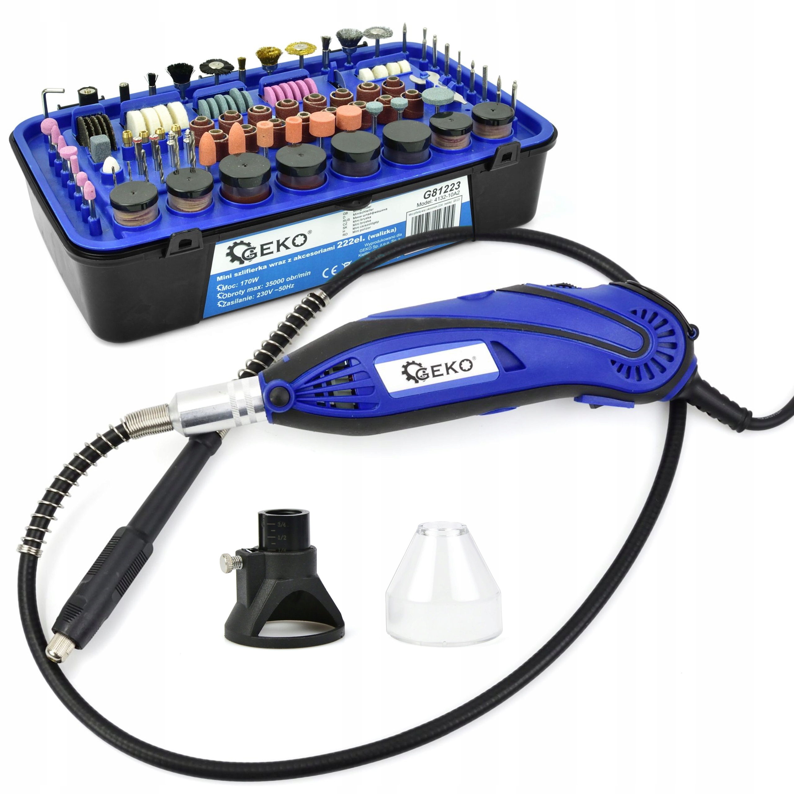 MINI SZLIFIERKA 170W DO SZLIFOWANIA DREWNA METALU FREZARKA + OSPRZĘT 222