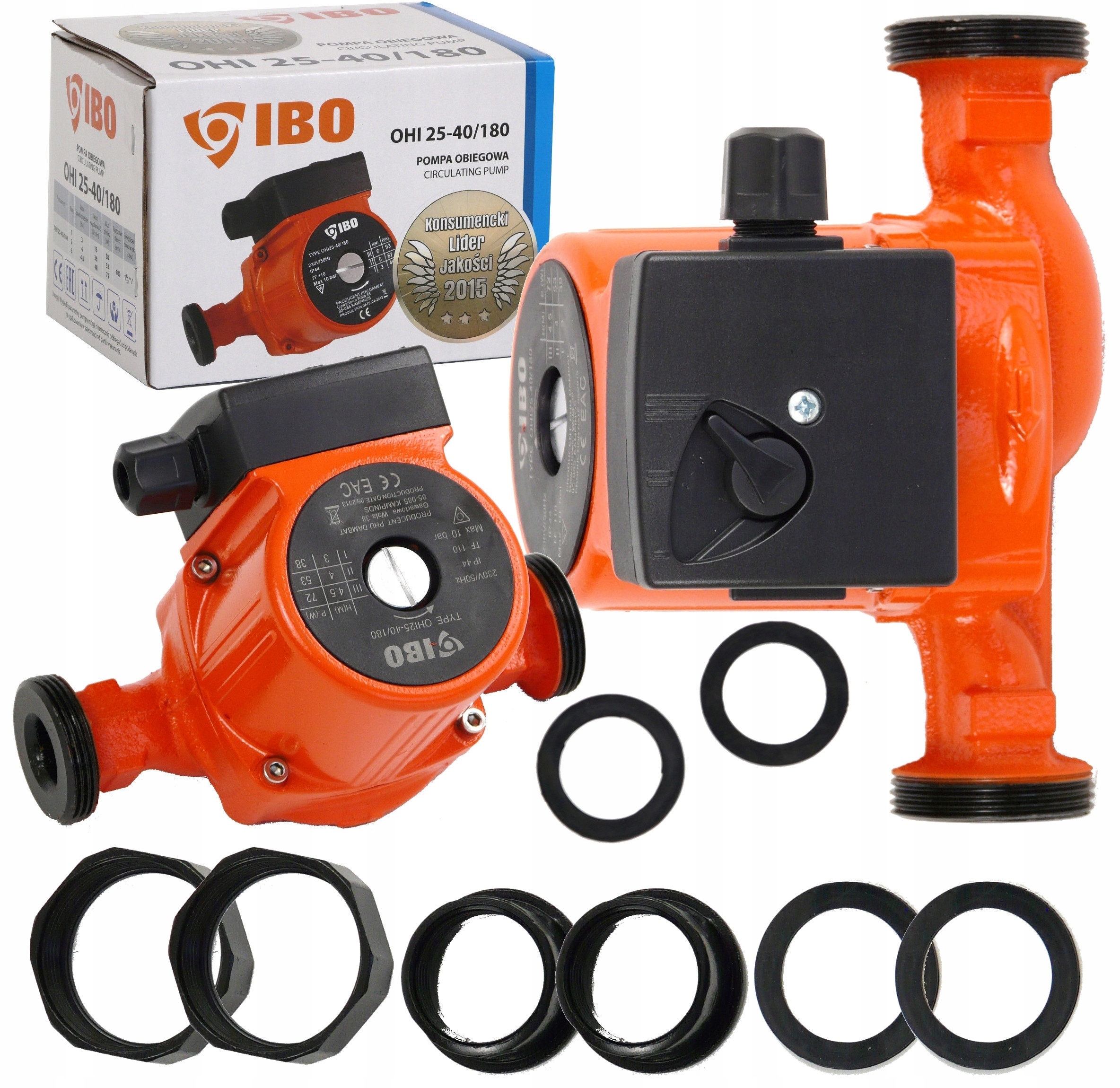 IBO OHI 25-40/180 POMPA OBIEGOWA CYRKULACYJNA WYDAJNA MOCNA 3 BIEGOWA +ŚRU