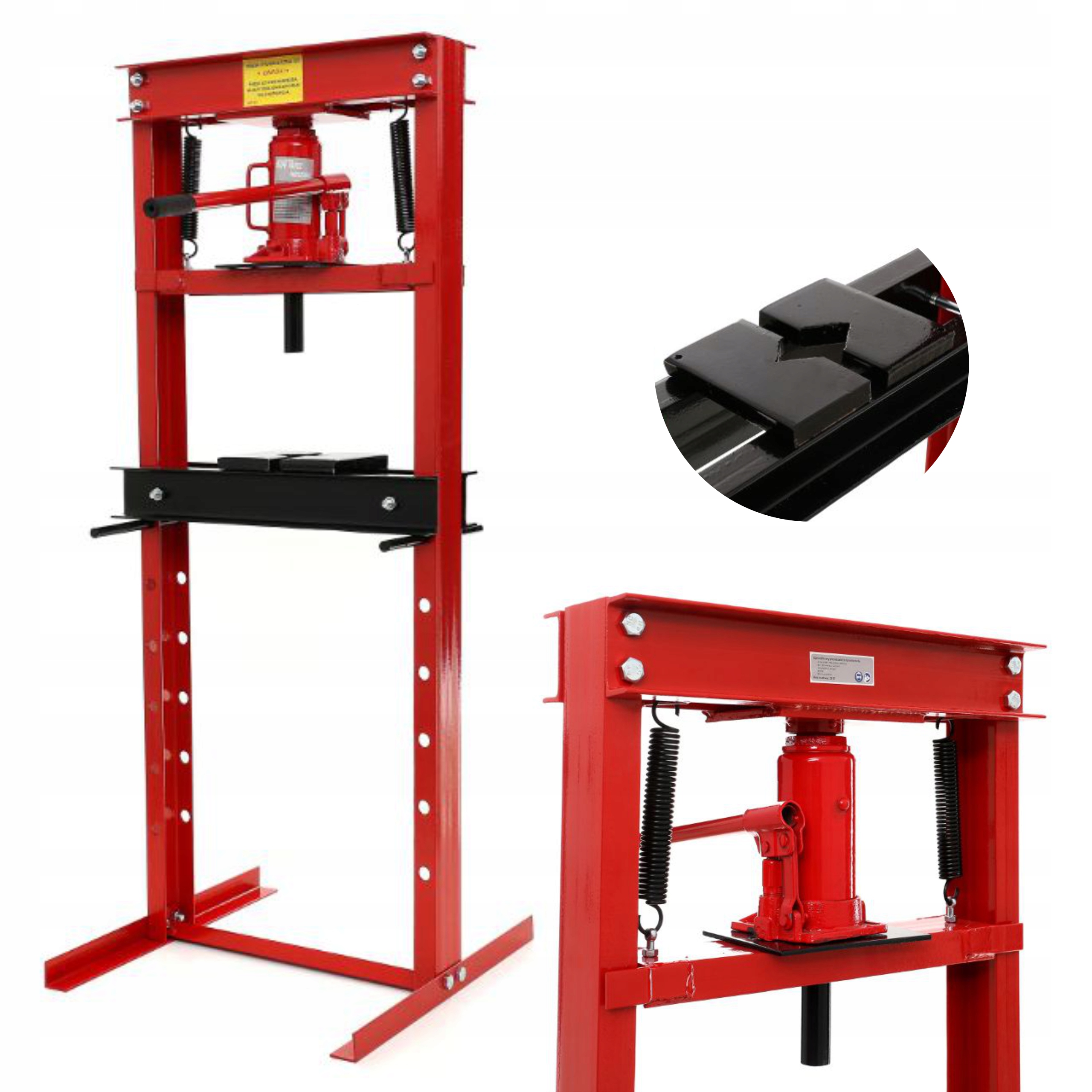 KRAFT&DELE PRASA RAMOWA HYDRAULICZNA 12T WARSZTATOWA REGULACJA 0-650mm K328