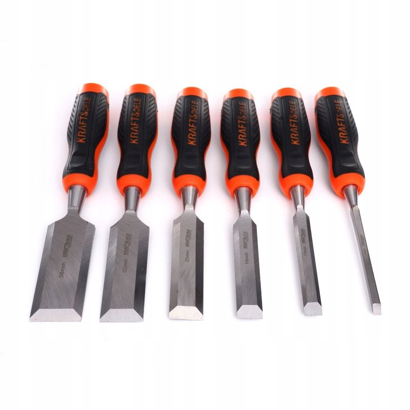ZESTAW DŁUTx6 STOLARSKICH CIESIELSKICH RZEŹBIENIA DREWNA 6 13 19 25 32 38mm