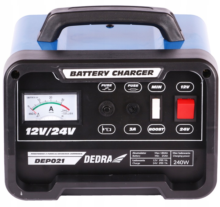 PROSTOWNIK DEDRA DEP021 25-180AH 12/24V 9A BOOST