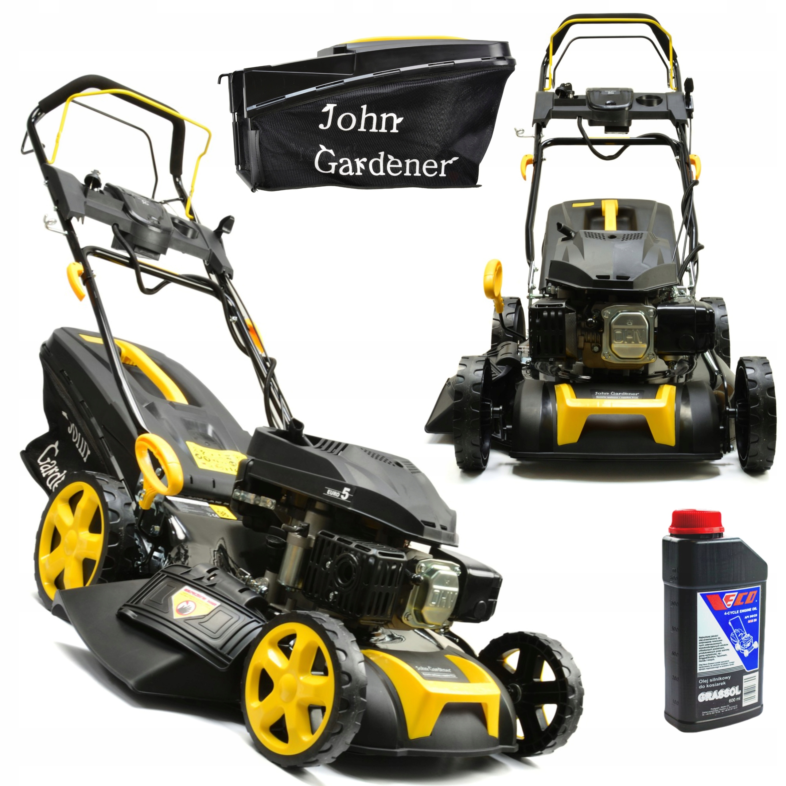 GEKO KOSIARKA SPALINOWA NAPĘD +ELEKTRONICZNY START 51CM KOSZ 60L +OLEJ 0,6L