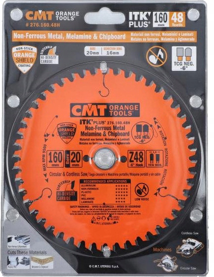 CMT TARCZA PIŁA ULTRA CIENKA DO LAMINATU CIĘCIE POPRZECZNE 160x20 mm 48Z