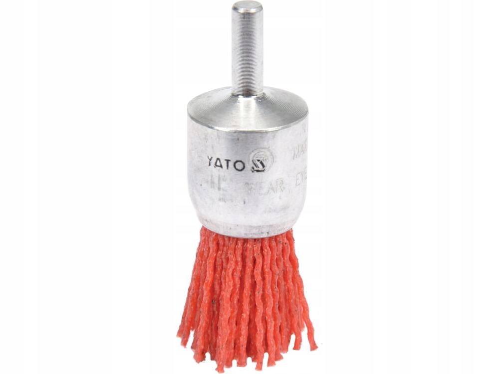 YATO SZCZOTKA CZOŁOWA Z TRZPIENIEM 25MM DRUT Z NYLONU NA WIERTARKĘ YT-47780