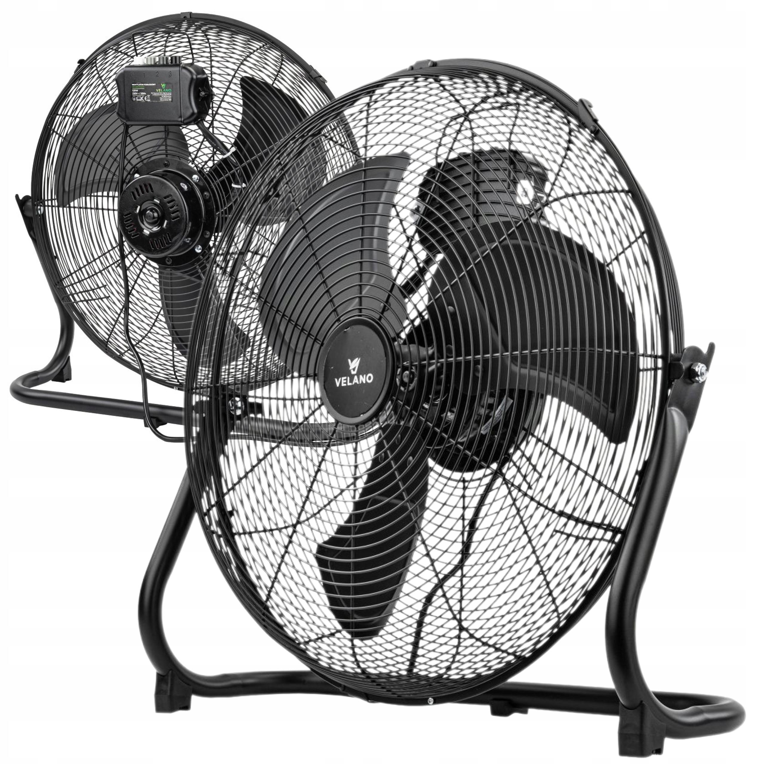 WENTYLATOR PODŁOGOWY PRZEMYSŁOWY WIATRAK BIUROWY MOCNY 50CM PRZENOŚNY 125W