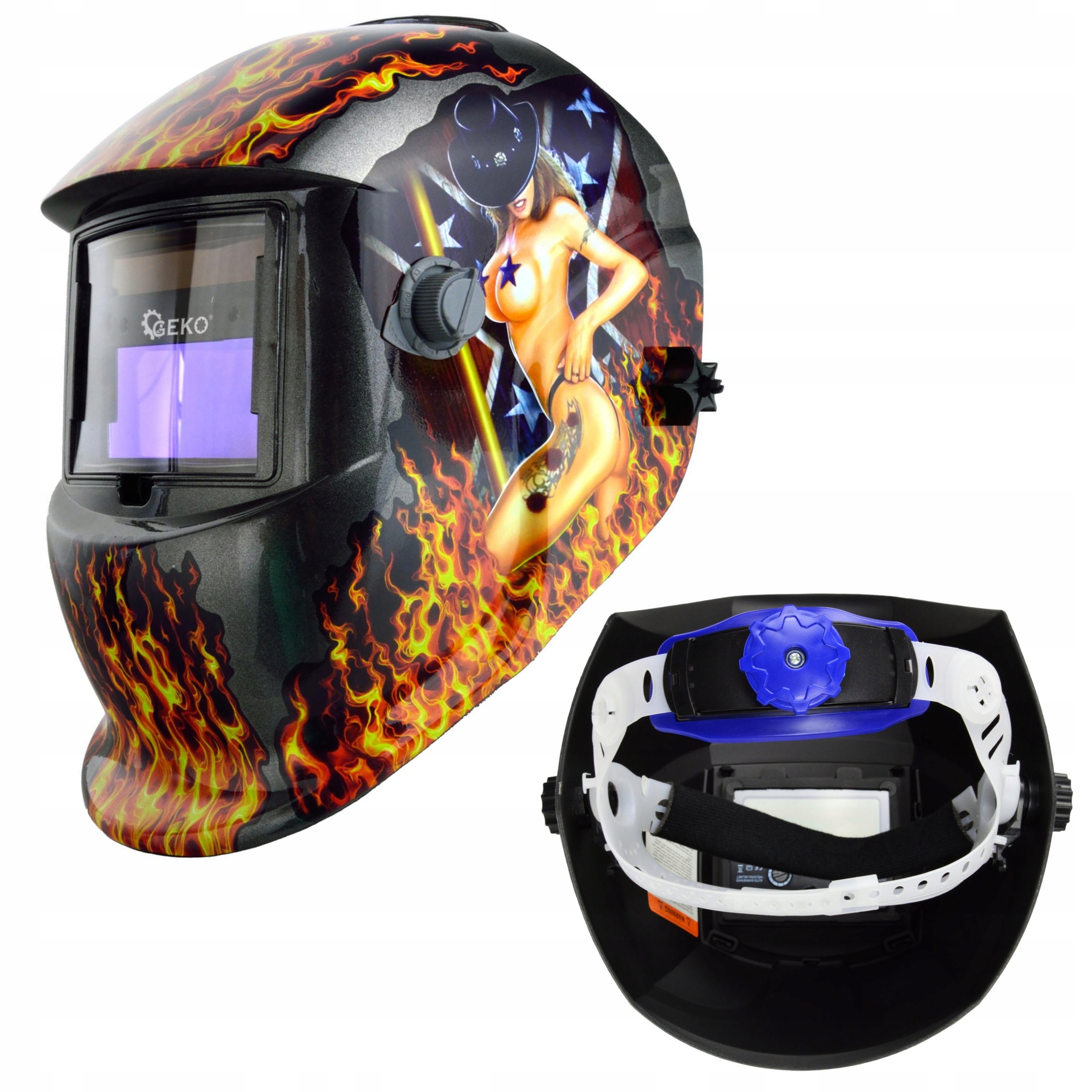 PRZYŁBICA, MASKA SPAWALNICZA SAMOŚCIEMNIAJĄCA GEKO