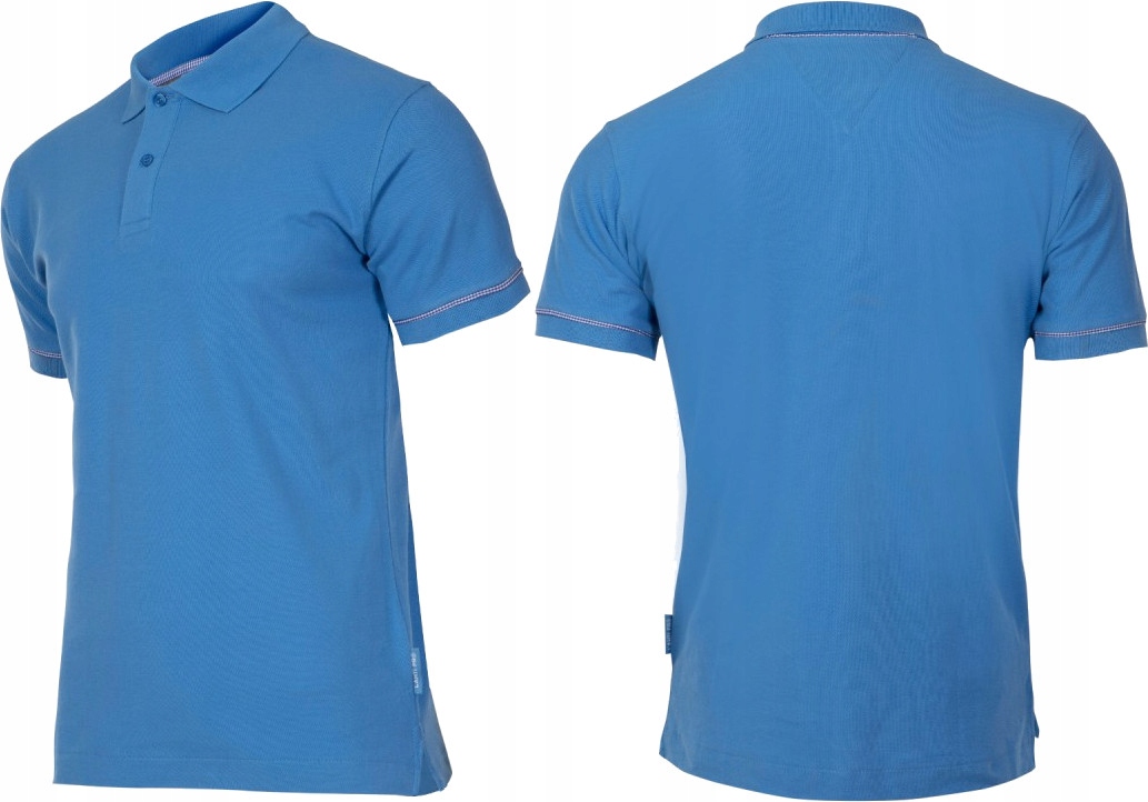 KOSZULKA POLO NIEBIESKA BAWEŁNIANA LAHTI PRO 40304