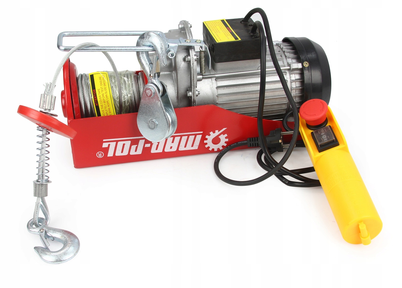 MAR-POL WYCIĄGARKA WCIĄGARKA ELEKTRYCZNA LINOWA YT-400/800 kg 1300W M80791