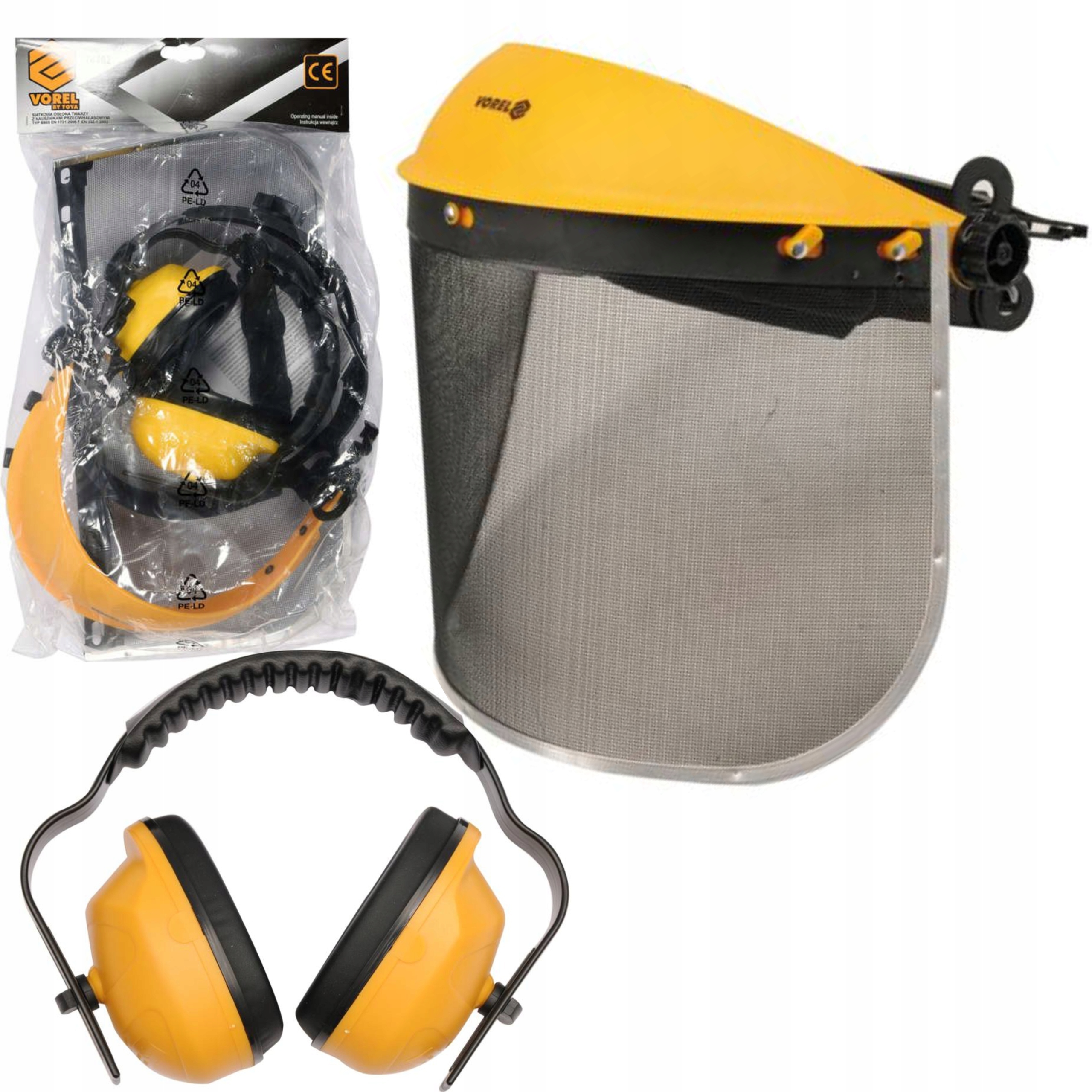 VOREL MASKA PRZYŁBICA TWARZY WYMIENNA OSŁONA KOSY + NAUSZNIKI 74462