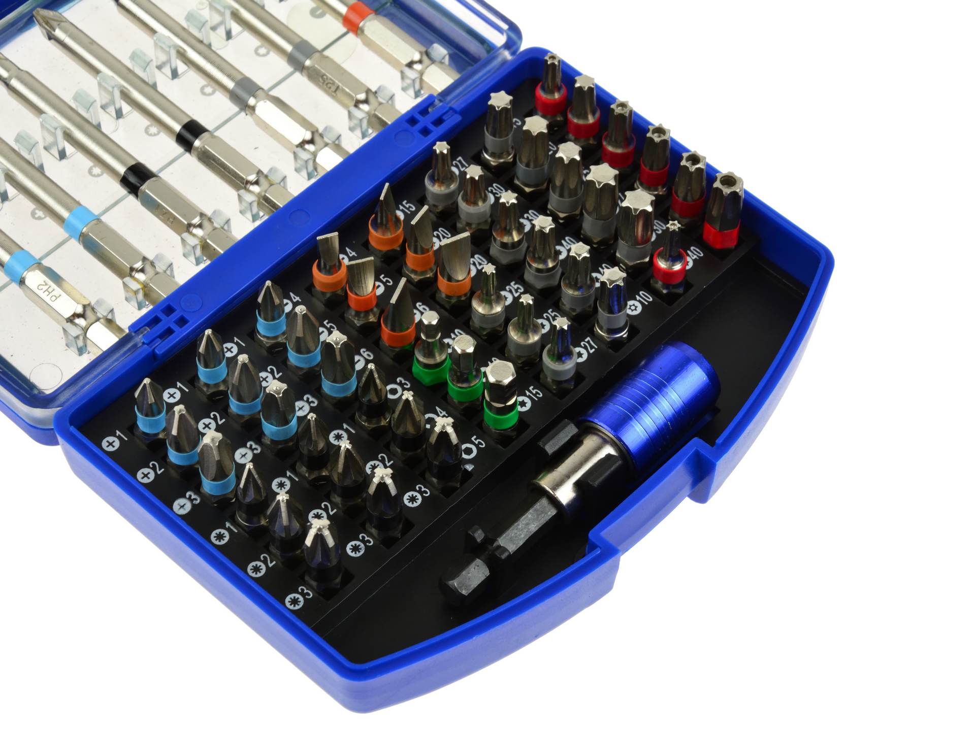 ZESTAW BITÓW 1/4 BITY DO WKRĘTARKI 56SZT KOŃCÓWKI