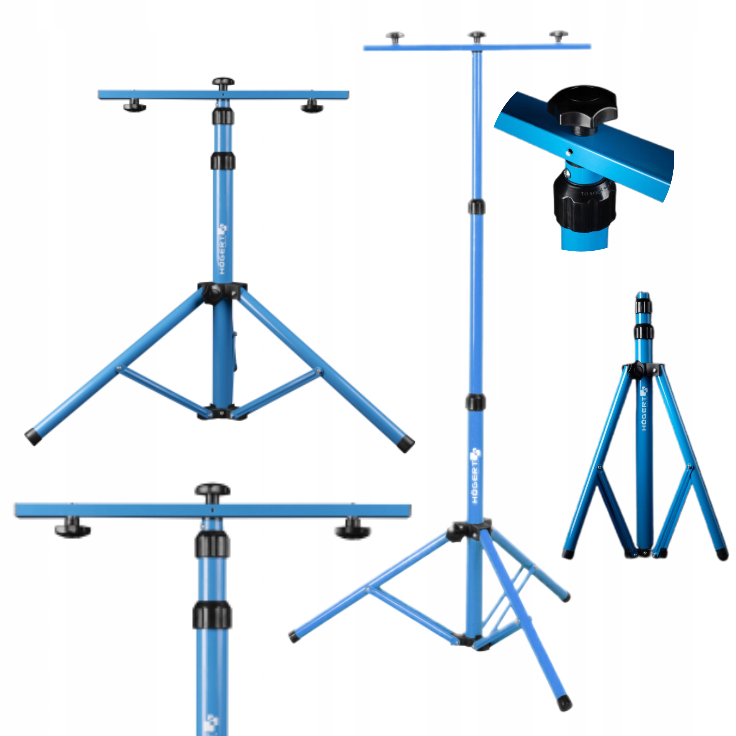 HOEGERT STATYW DWURAMIENNY DO NAŚWIETLACZY 59-137cm HT1E457