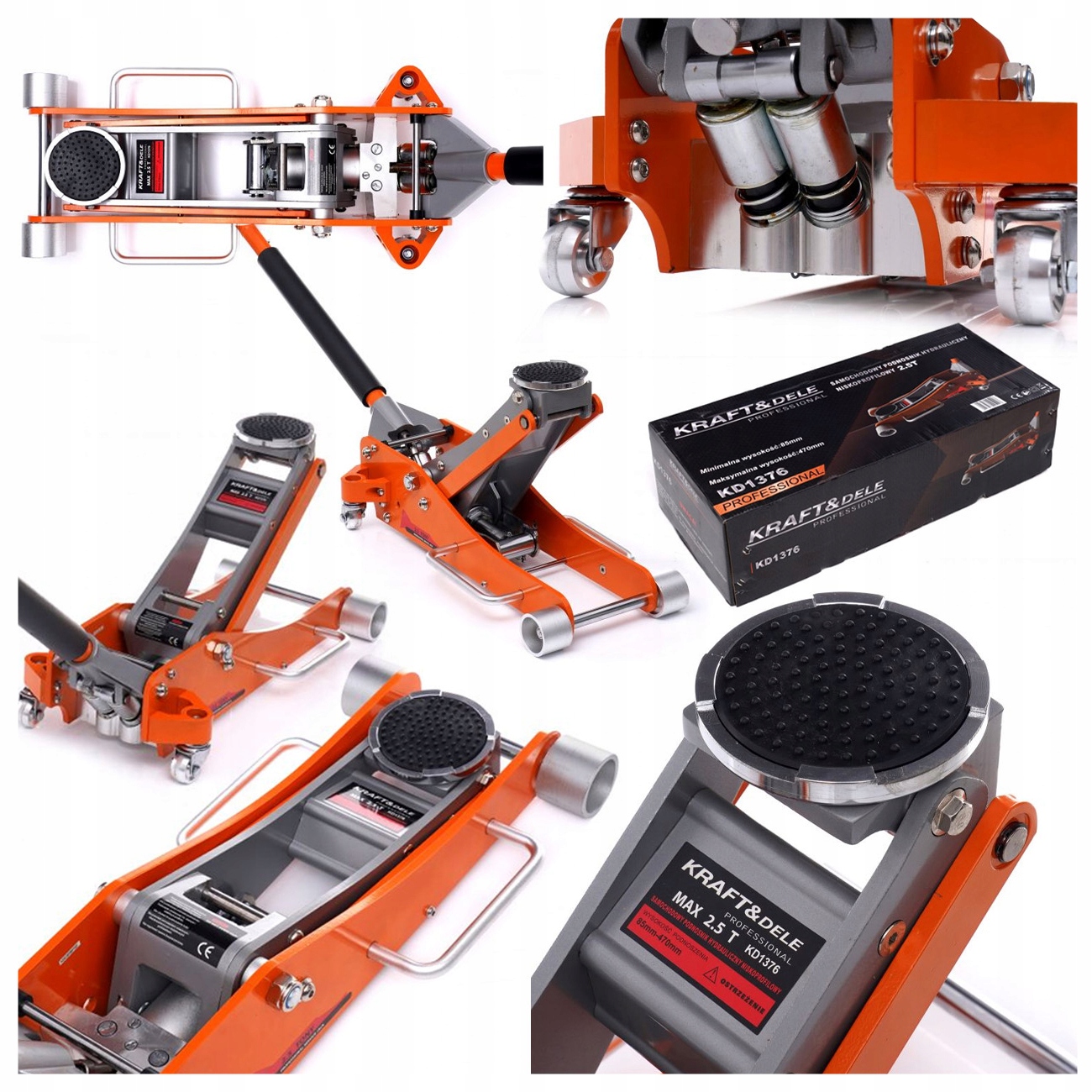 PODNOŚNIK HYDRAULICZNY KRAFT&DELE KD1376 85-470 MM