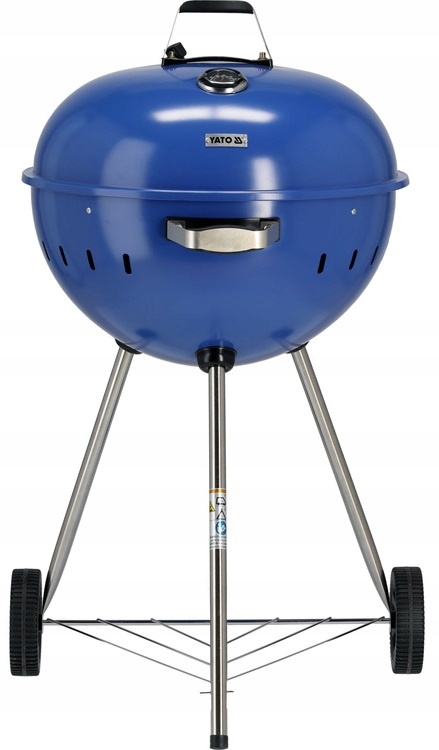 GRILL OGRODOWY WĘGLOWY OKRĄGŁY Z POKRYWĄ RUSZT XXL KÓŁKA POKRYWA 54CM 20302
