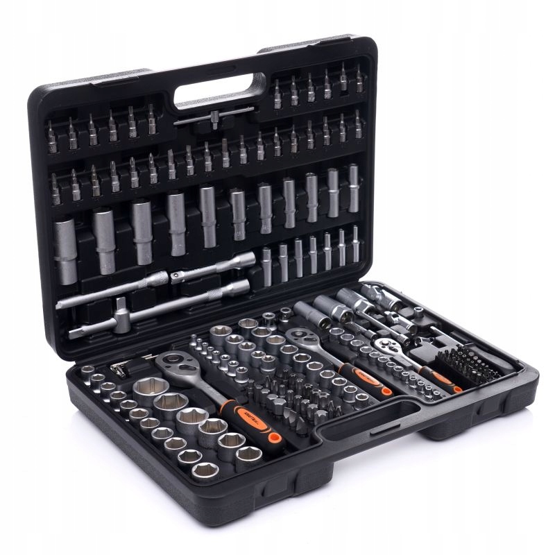 ZESTAW NARZĘDZIOWY KLUCZE NASADOWE 290 SZTUKI 1/2" 1/4" BITY TORX NASADKI