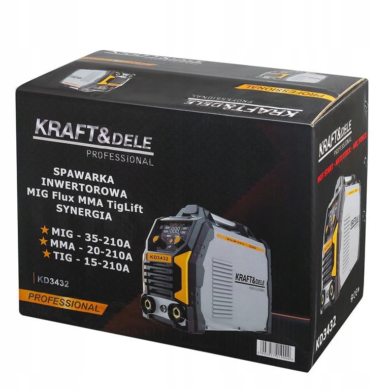 SPAWARKA INWERTOROWA MIG Flux MMA TigLift +OSPRZĘT Kraft&Dele KD3432