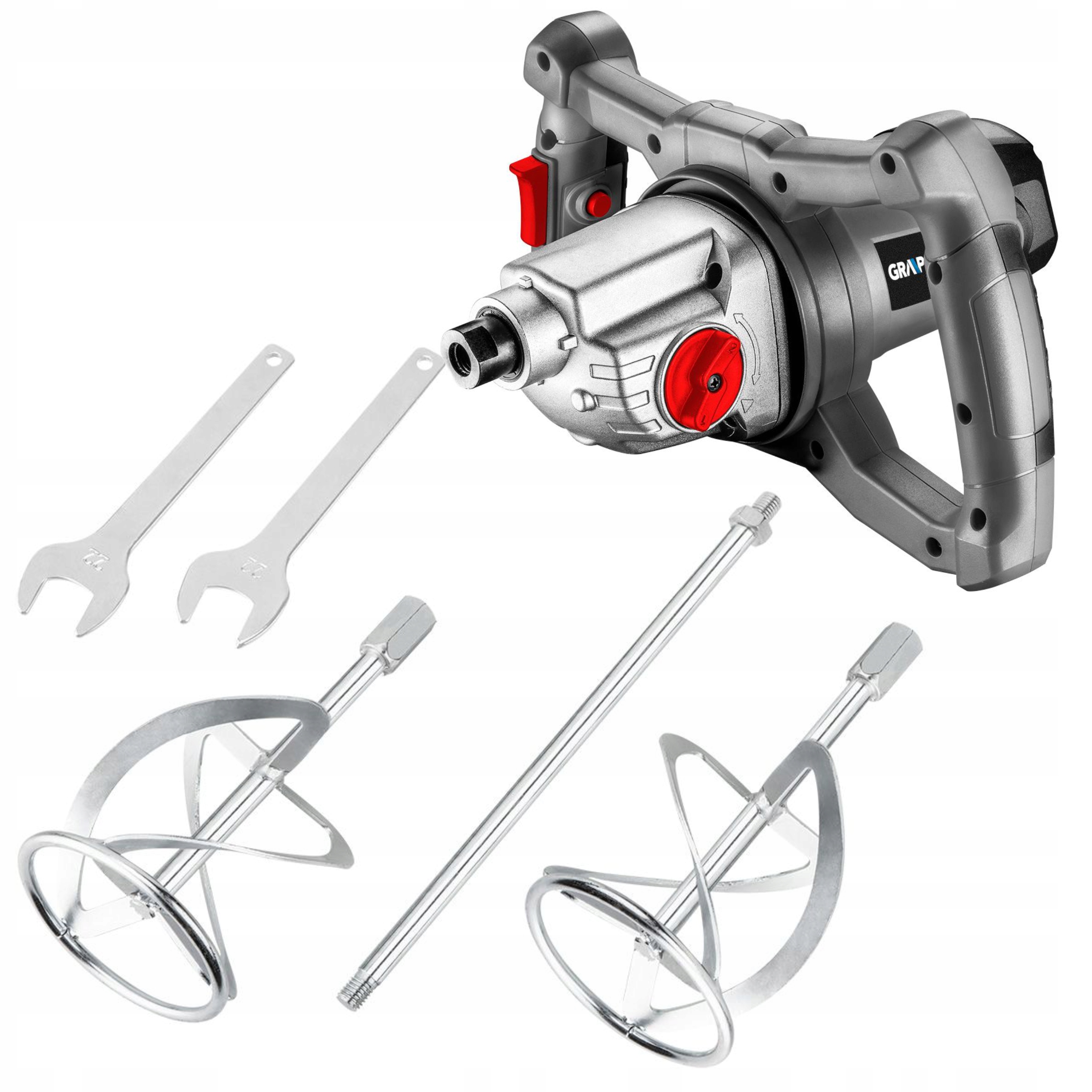 GRAPHITE MIESZARKA ELEKTRYCZNA 1600W MIESZADŁO DO ZAPRAW KLEJU 2xM 2 BIEGI