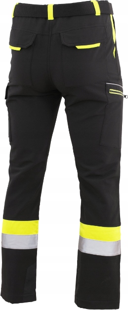 SPODNIE ELASTYCZNE ROBOCZE SOFTSHELL MĘSKIE BHP ODBLASKOWE SPANDEX r. 3XL