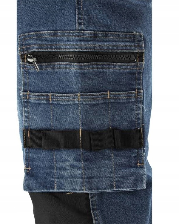 YATO SPODNIE ROBOCZE MONTERSKIE STRETCH JEANS DARK BLUE YT-79053 ROZM. L/XL