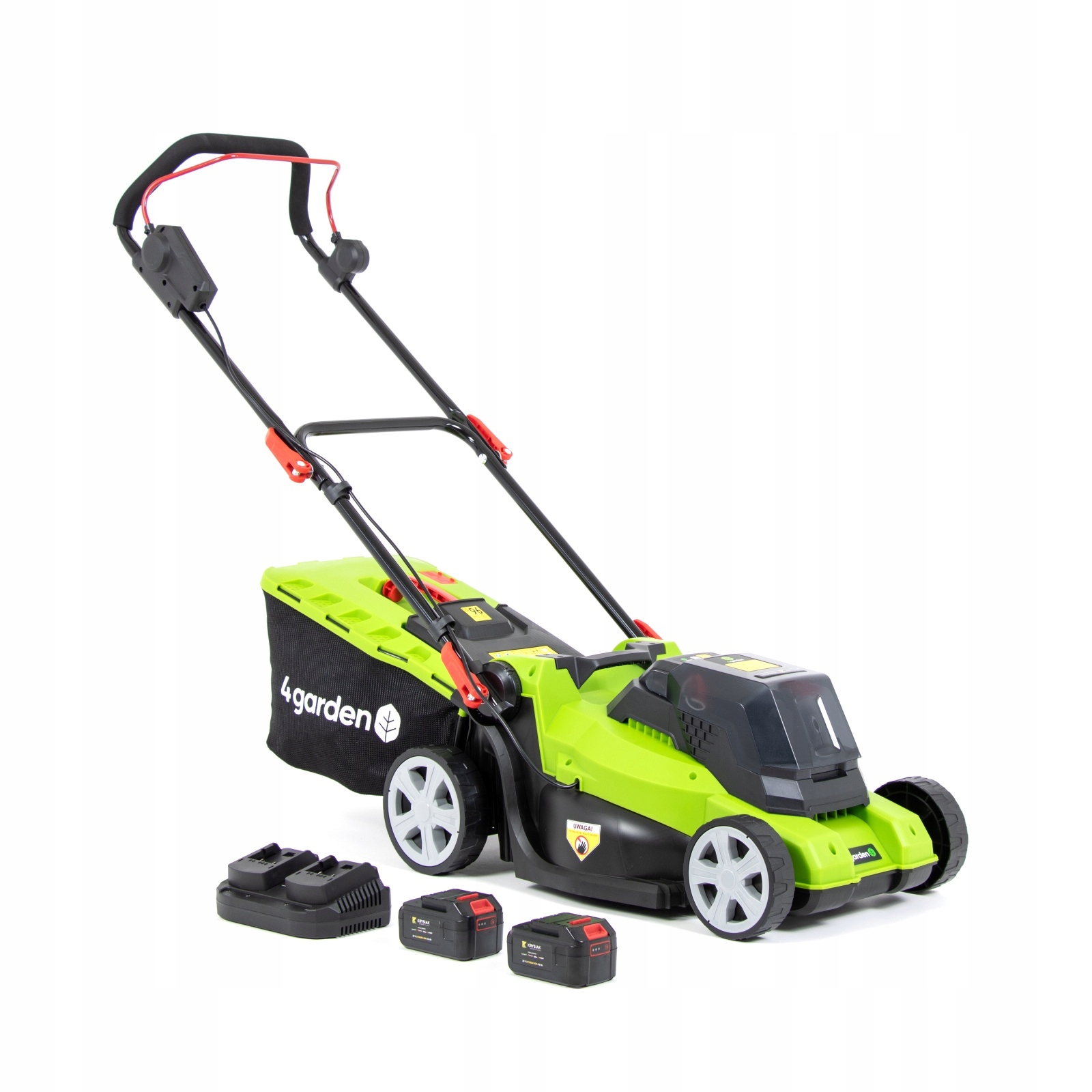 KOSIARKA AKUMULATOROWA 2x20V 4Ah ZESTAW 38cm KOSZ 45L INDUKCYJNA AM3822S