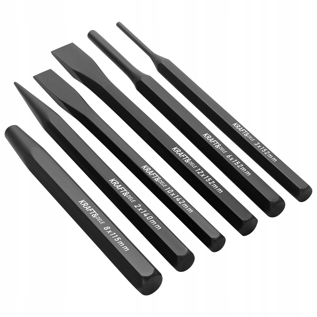 ZESTAW KOMPLET WYBIJAKÓW I PUNTAKÓW 6 ELEMENTÓW KRAFT&DELE KD3576