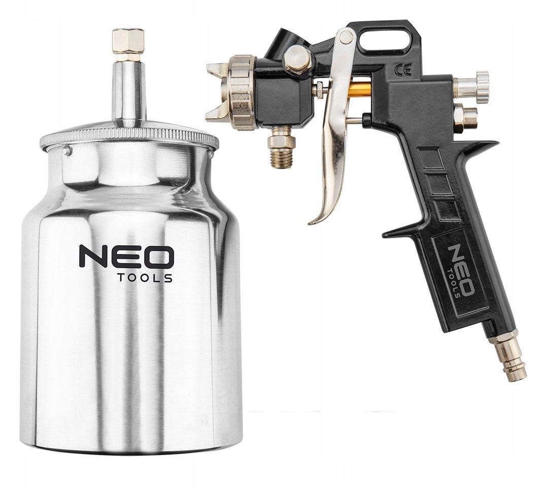 NEO PISTOLET LAKIERNICZY DO MALOWANIA DOLNY ZBIORNIK DYSZA 1,5mm 14-704